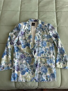 Vintage San Moire Floral Blazer